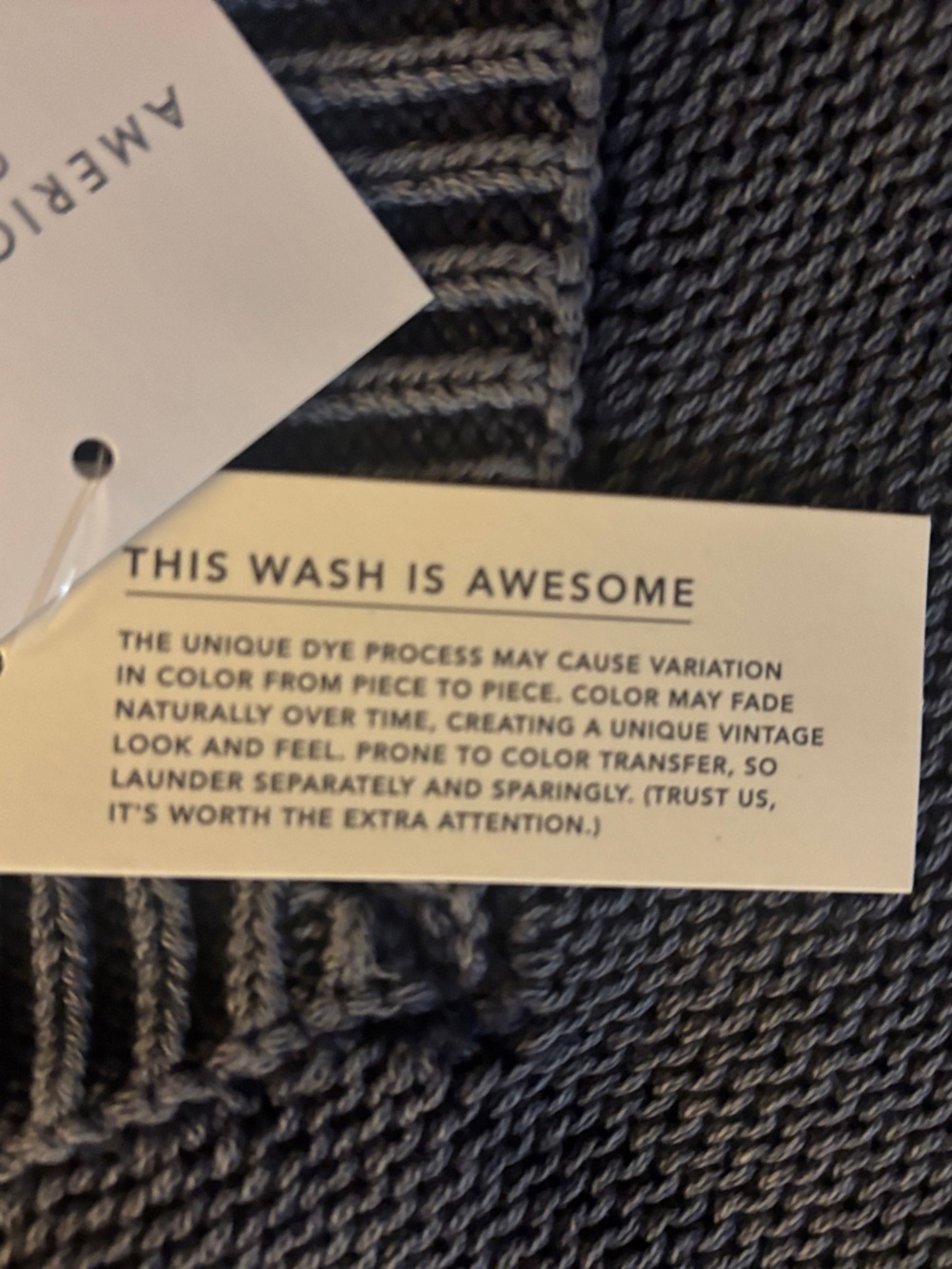 American Eagle Outfitters Slate Blue “Weekender” V-Neck Knit Sweater NWT - Picture 5 of 10